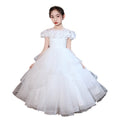 Ready-to-ship girls' evening gown, premium long tulle,  new collection, host, performance, piano recital, and runway dress