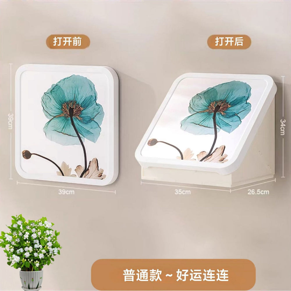 Bathroom mural clothes folding storage box toilet storage rack punch-free bathroom bathroom storage cabinet