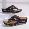 Temu cross-border new arrivalplus size women's wedge sandals fashion style gridscasualplaid polyurethane bottom