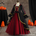Amazon cross-border girls' halloween dress  new dark witch princess costume cosplay outfit