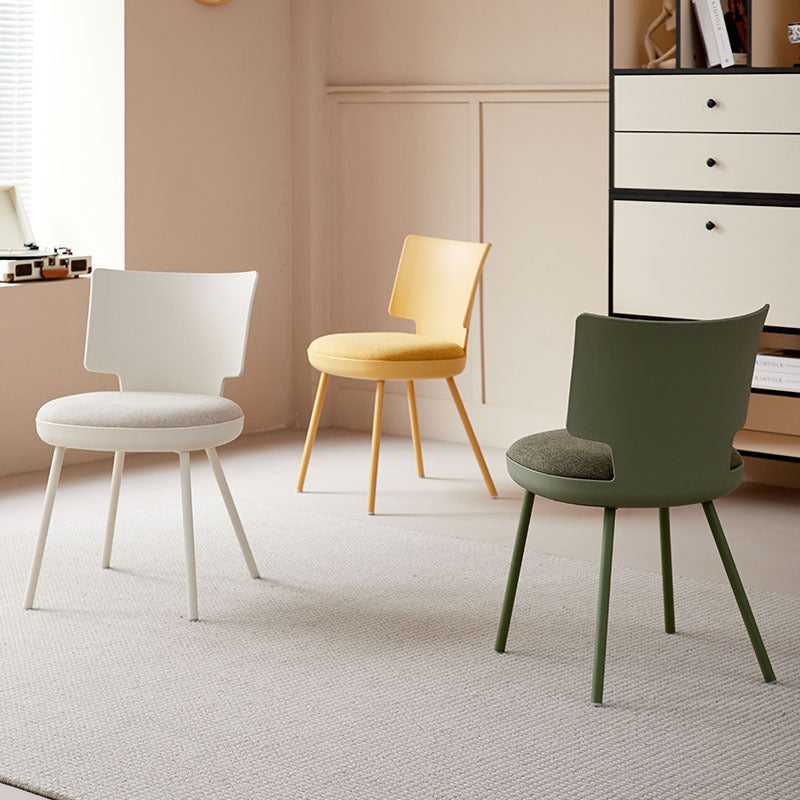 For homenordic dining chair casual plastic upholstered back stool casual hotel milk tea restaurant chair high back