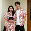 New summer retro hong kong style artsy relaxed fit hawaiian floral shirt - unisex, perfect for summer, children's day, and family matching outfits