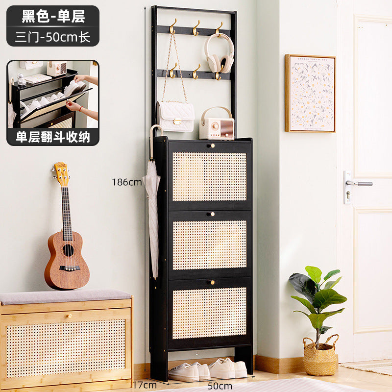 Simple shoe rack household door multi-layer with door dust-proof entry shoe rack shoe cabinet high vertical integrated storage rack