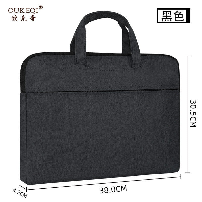 Office satchel bag canvas document bag information bag conference bag computer bag document bag briefcase business gift