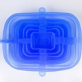 Silicone fresh-keeping lid, food-grade silicone food container lid, silicone fresh-keeping cover, smiley face sealing lid, food wrap - cross-border