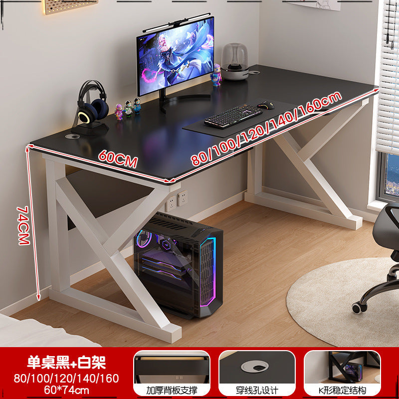 Computer desk Desktop simple e-sports table and chairs Home desk Student writing desk Audio table Workbench Desk