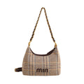 Underarm contrast color casual small square bag women's 2025 spring new korean style retro fashion large capacity commuter shoulder bag