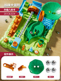 Jungle adventure marble run track tabletop game - 3-6 year old boys' marble maze educational toy