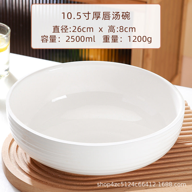 Wholesale for home large soup bowl extra large gold rim pickled fish large bowl ceramic large bowl boiled fish bowl large soup bowl