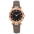 Women's faux leather strap digital luminous quartz watch - simple fashion wristwatch for students
