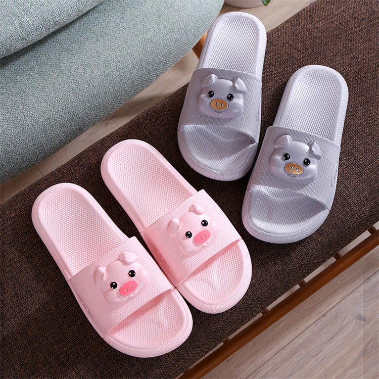 2023 new cartoon bathroom slippers for men, home bath non-slip slippers, couple's slippers for women, thick sole