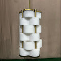Modern minimalist faux marble pendant light - bedroom bedside, unique restaurant, designer style, light luxury bar, ultra-minimalist lighting fixture