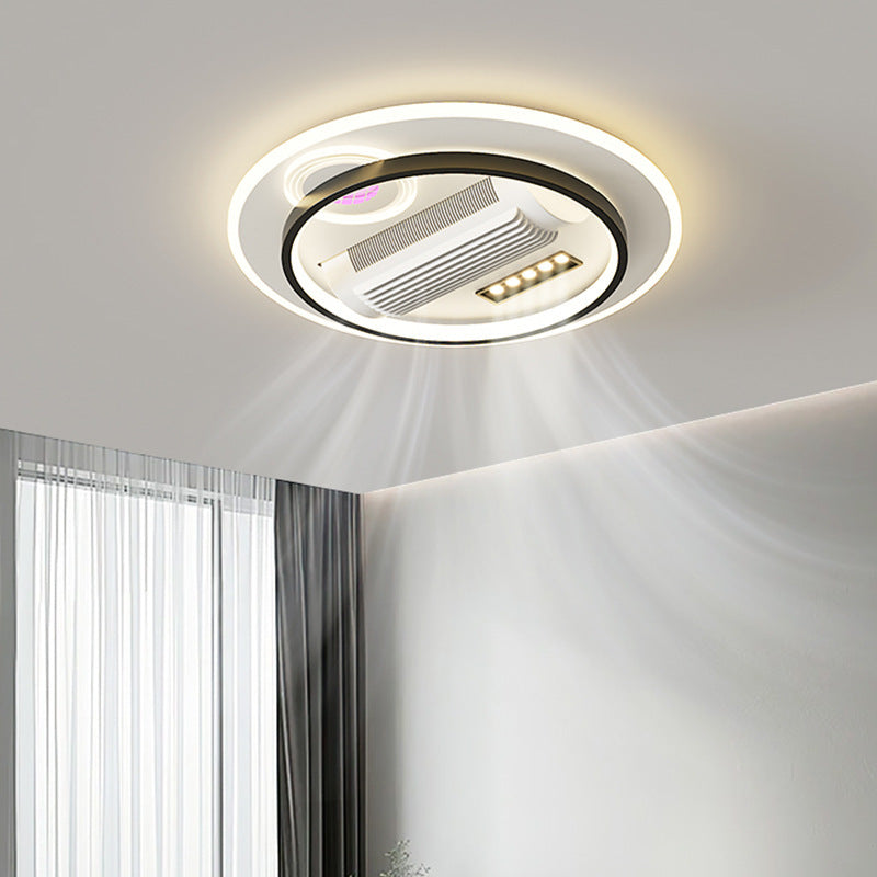 Bladeless fan light 2025 new invisible fan light modern simple bedroom light Guangdong Zhongshan lighting package