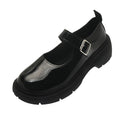 Women's high heels: new autumn 2025 collection - round toe, chunky heel, versatile retro japanese style leather mary janes in black