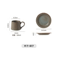 Kiln turns gray blue-cup and saucer