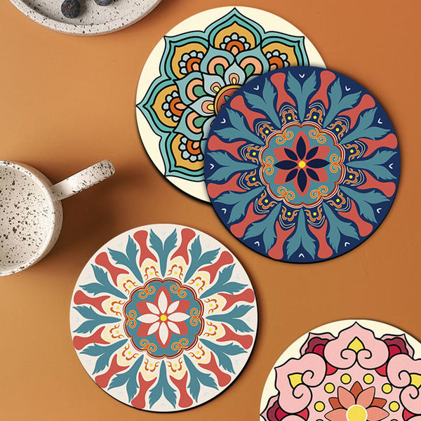 Creative coaster in thermal insulation mat, dining table anti-scalding and non-slip European bowl mat, simple light luxury tea ceremony coaster, small cushion