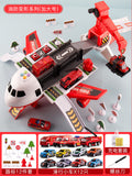Firefighting transformation series [12 cars + 12 road signs set] + rechargeable battery