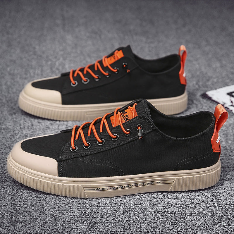 Low ankle canvas shoes breathable men's shoes trendy shoes 2025springnew arrival shoes easiest for matchtrendy sneakers k-stylecasual shoes