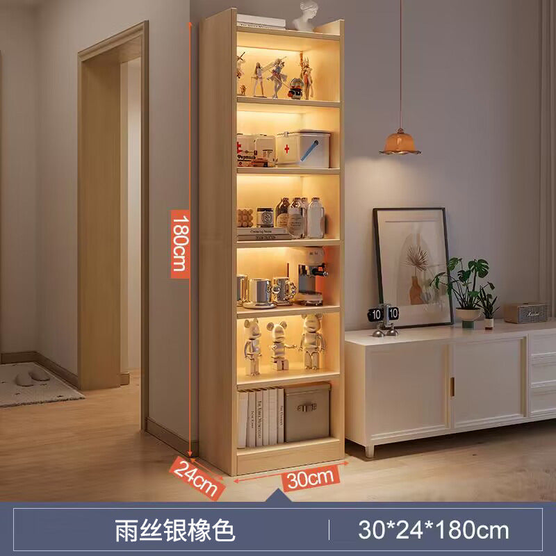 Shelves next to TV cabinets, household bookshelves, simple floor-to-ceiling storage, aisle cabinets, living room, multi-layer corner bookcases
