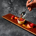 Japanese retro kiln creative sushi long tray restaurant household ticket sushi roll dessert pastry flat plate