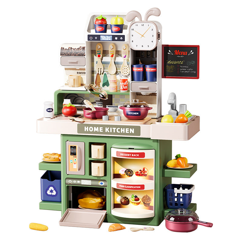 Kids play house kitchen toy scene suitartificial spray kitchenware cooking cooking stir-fry tableware table wholesale