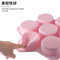 in stock new silicone hamburger baking pan breathable cut out hamburger mold 7-hole silicone bread mold