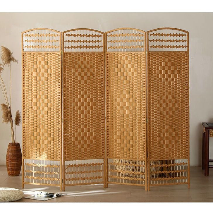 New chinoiserie hand-woven screen partition living room blocking foldablemovablecut out closed simple for home big sale