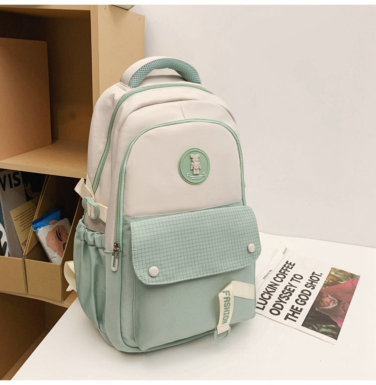 New fashionable junior high school student schoolbag simple high quality middle school student schoolbag large capacity backpack student schoolbag