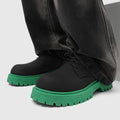 Shoes niche style design ins style casual leather shoes men's high-end sense of heighteningthick sole color matching mickey big toe derby shoes