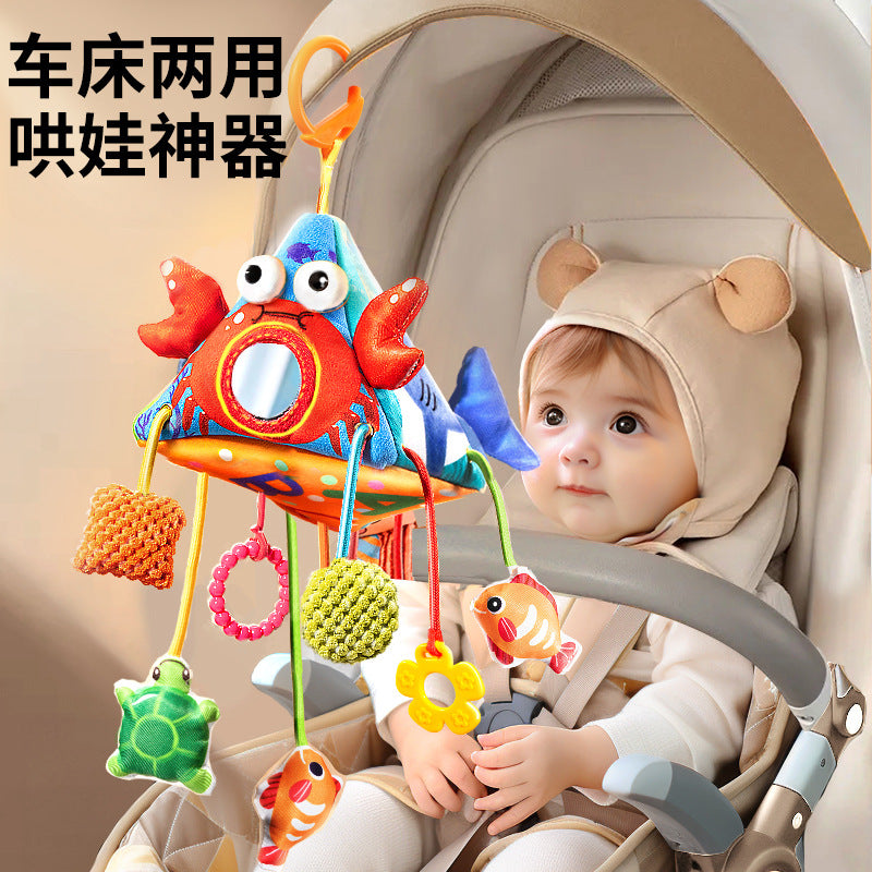 Newborn baby stroller pendant car rattle baby wind chime car soothing bed bell hanging security seat toy