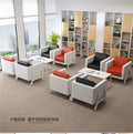 Modern minimalist retail store corporate client business reception area lounge waiting room showroom negotiation office sofa