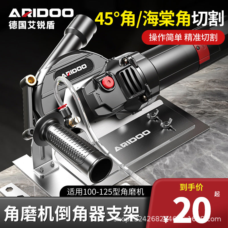 Angle grinder tile chamfering device portable 45 degree woodworking bricklayer universal cutting artifact portable chamfering device