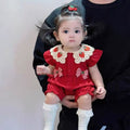 Summer clothes thin flying sleeves summer clothes newborn onesie baby girl outwear romper romper little princess style