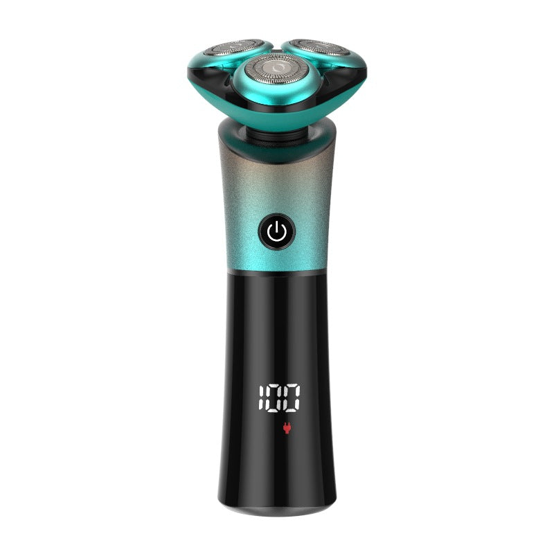 3-in-1 magnetic floating triple-blade electric shaver for men - washable, quick-charge, multi-function razor set