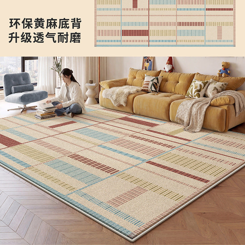 Carpet living room bauhaus blue new arrival dopamine jute coffee table thickened soundproof floor mat bedroom bedside mat