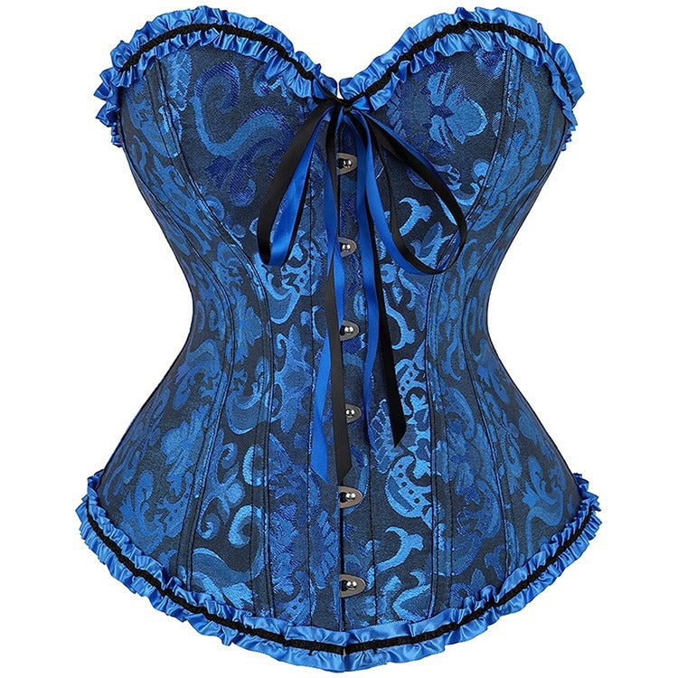 Personalized cross-border palace body shaper, body shaping, tummy control, silmsexy silks and satins, steel buckle shaping, fishbone bra shaping