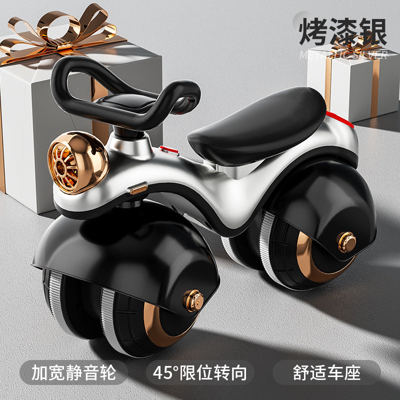 New children's balance car 1-5 years old children's baby sliding yo-yo car anti-rollover big wheel toy New Year's gift