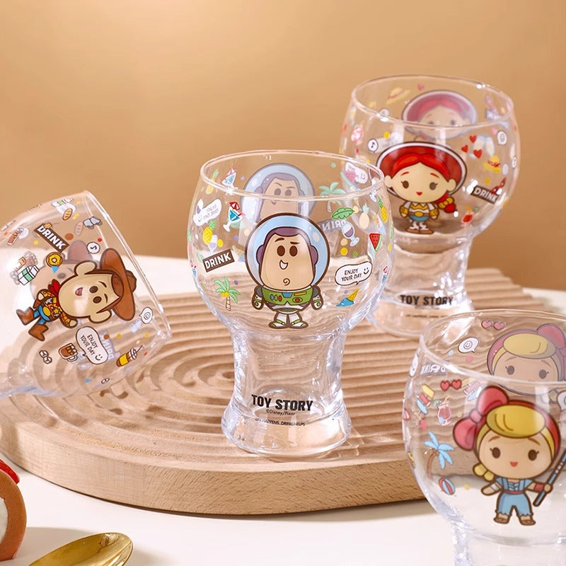 New cartoon glass beer cup high value soda lime glass cup couple household summer cold drink cup color box