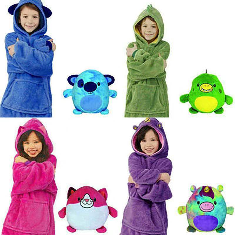 winter new children's pullover pajamas pet shape kids' sleepwear cartoon plush pillow