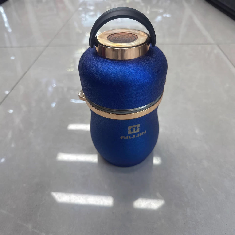 hot-selling factory direct sales insulation bucket insulation pot stewing pot full vacuum titanium ice flower series purple blue black