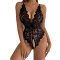European and american cross-border hot-selling sexy lingerie: sexy see-through, pure desire, backless lace crotchless bodysuit - direct from the manufacturer