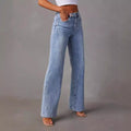 Women's wide-leg denim pants for export,  new  style, loose patchwork trousers, streetwear trendy washed jeans