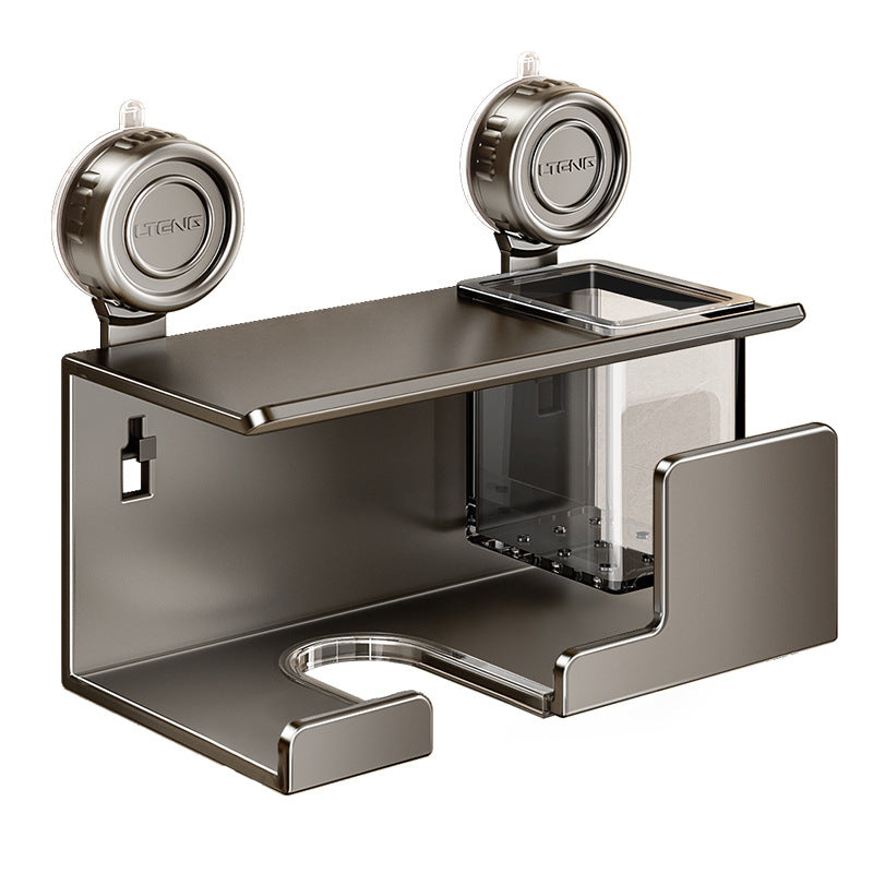 [Sample customization] Suction cup hair dryer rack, bathroom rack, non-punching bathroom, toilet wall storage box