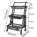 Parallel storage rack balcony movable trolley foldable floor-standing multi-layer snack succulent flower rack living room storage rack