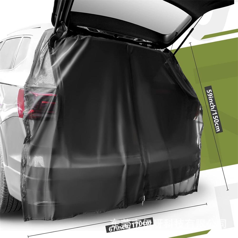 Car tailgate sun shade - mosquito net, ventilation, heat reduction - magnetic mesh screen for trunk