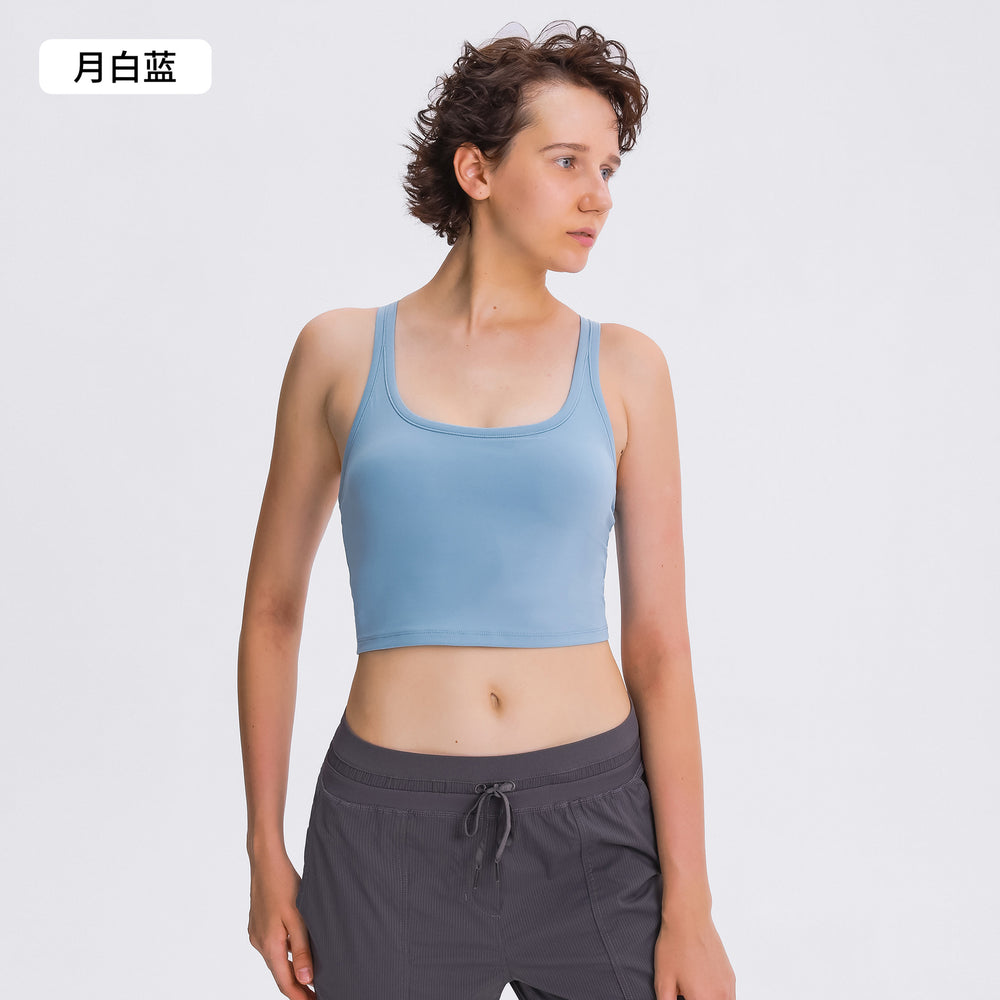 Fashioneasiest for matchnew arrival with chest pad yoga vest women's comfortable naked fitness bubble wrap sports bra s2081