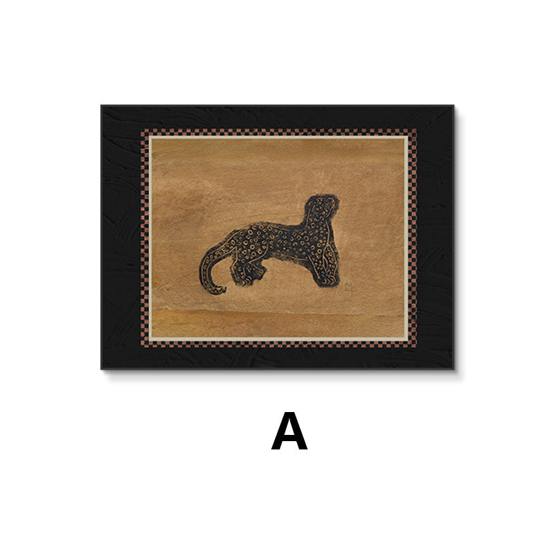 French retro meter box decorative painting advanced non-punching 2024 new abstract restaurant distribution box blocking hanging painting