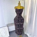 european and american women's clothing  sexy slip dress - cinched waist, bodycon, leopard print, slimming dress