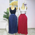 Classic fashion pleated polka dot midi skirt - french sweet style, versatile high-waisted a-line skirt