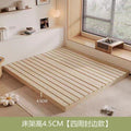 All solid wood tatami simple rental room casual modern single and double bed b&b hotel floor-standing bedside bed frame